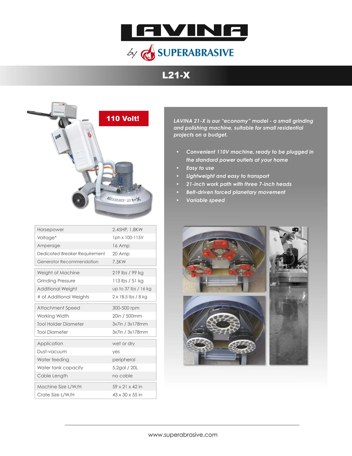 Lavina clearance 20 grinder
